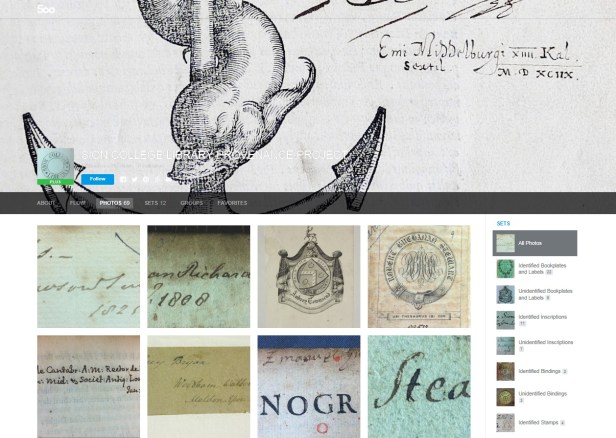 Home page of the Sion College Library Project