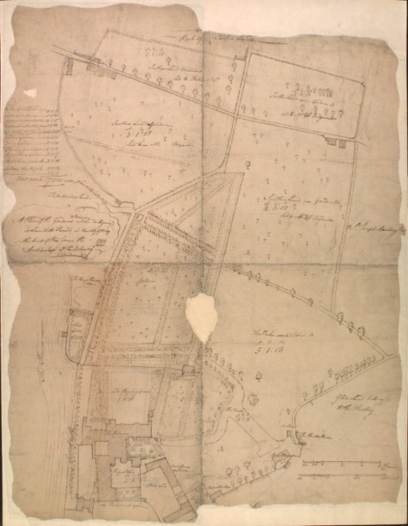 Plan of the palace gardens and adjoining land