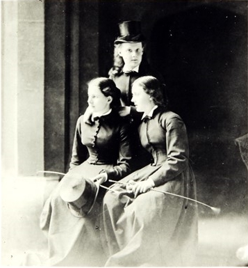 Archbishop Tait’s three daughters who survived him, Agnes (standing), Lucy (left) and Edith (right)