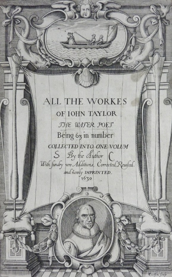 Title page of the works of the Water Poet