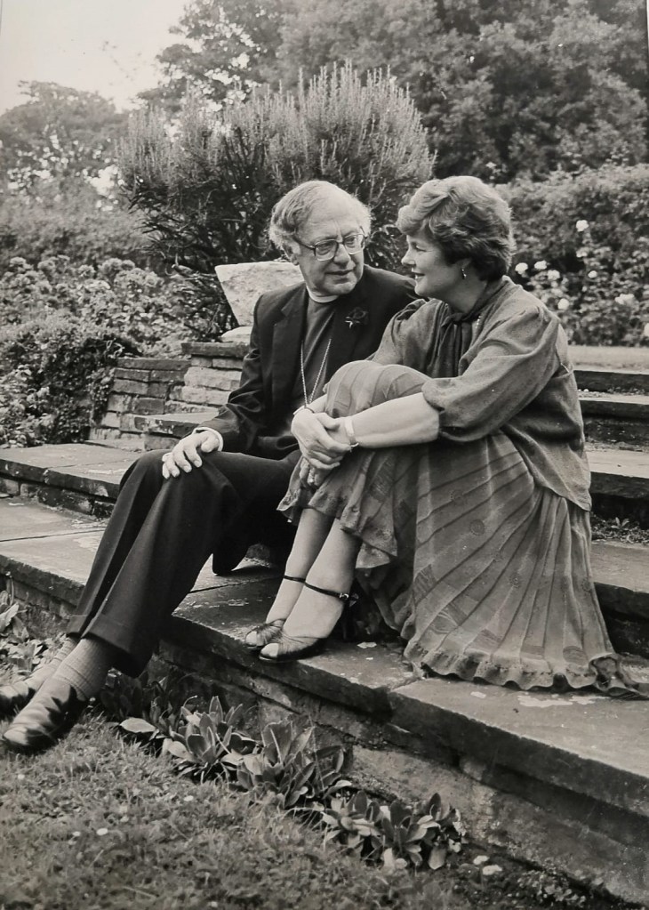 Archbishop Runcie and Lady Runcie in the garden