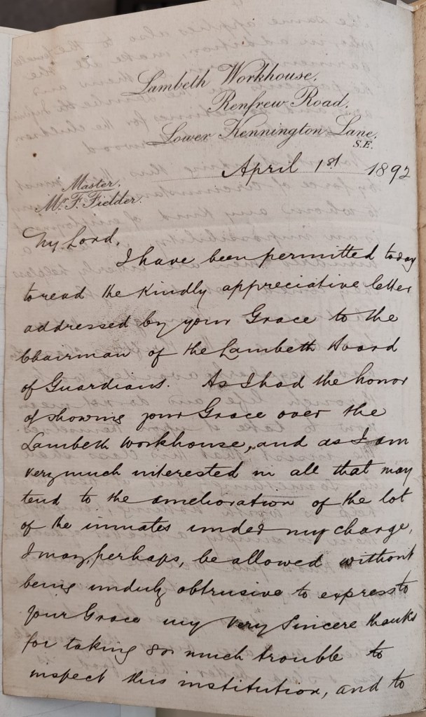 Page of manuscript letter