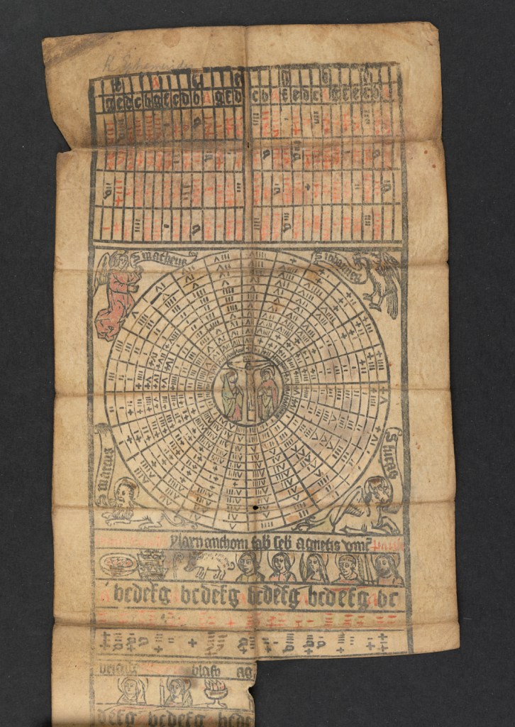 Sun chart table and sun wheel made up of concentric circles