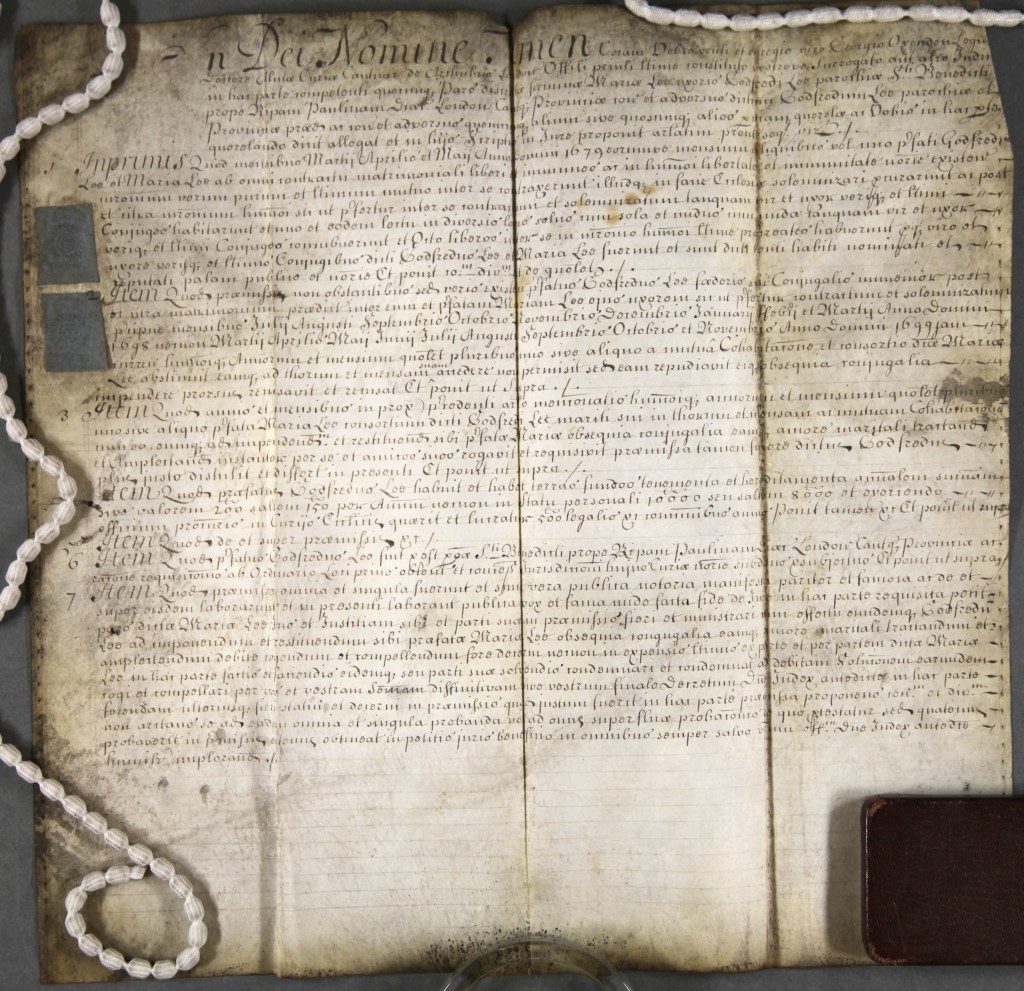A large piece of parchment in an early modern hand