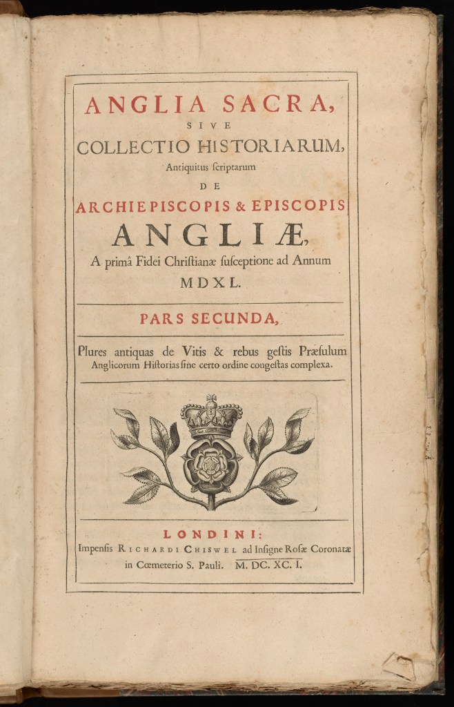 17th century title page in red and black ink