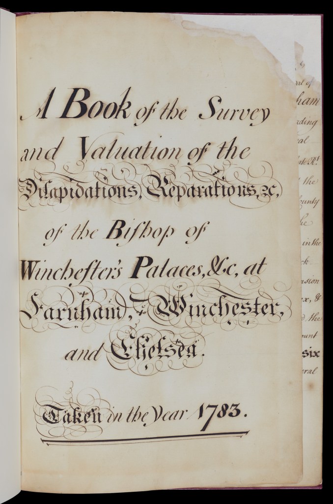 Manuscript title page with many pen flourishes